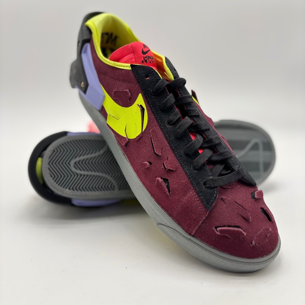 Nike Blazer Low Acronym Night Maroon‎ Lemon Venom DN2067-600 Mens 14 NWOT